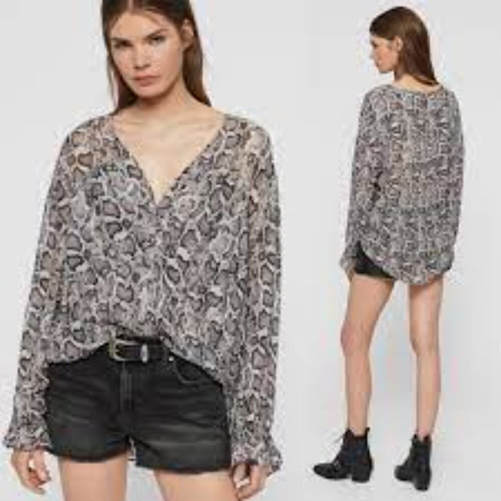 All Saints Penny Misra Women Blouse Size XS